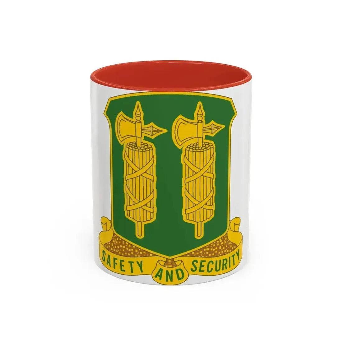 327 Military Police Battalion (U.S. Army) Accent Coffee Mug 11oz Red - Go Mug Yourself