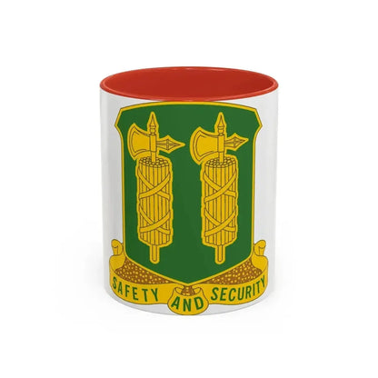 327 Military Police Battalion (U.S. Army) Accent Coffee Mug 11oz Red - Go Mug Yourself