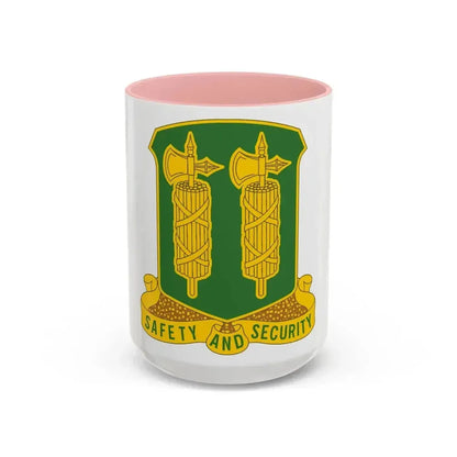 327 Military Police Battalion (U.S. Army) Accent Coffee Mug 15oz Pink - Go Mug Yourself