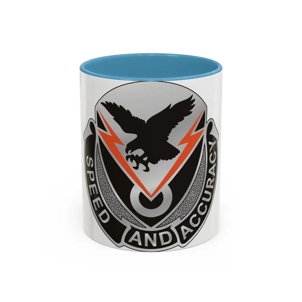 327 Signal Battalion (U.S. Army) Accent Coffee Mug-11oz-Light Blue-Go Mug Yourself