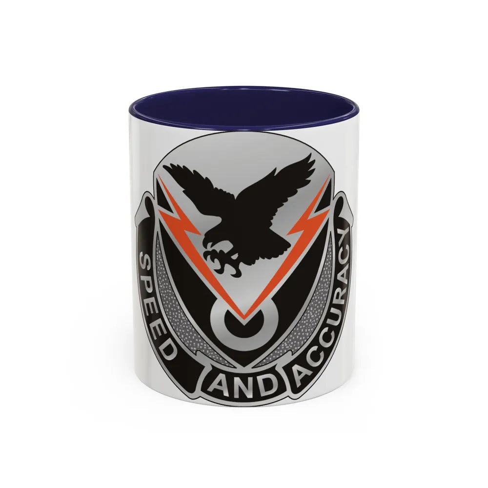 327 Signal Battalion (U.S. Army) Accent Coffee Mug-11oz-Navy-Go Mug Yourself