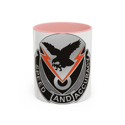 327 Signal Battalion (U.S. Army) Accent Coffee Mug-11oz-Pink-Go Mug Yourself