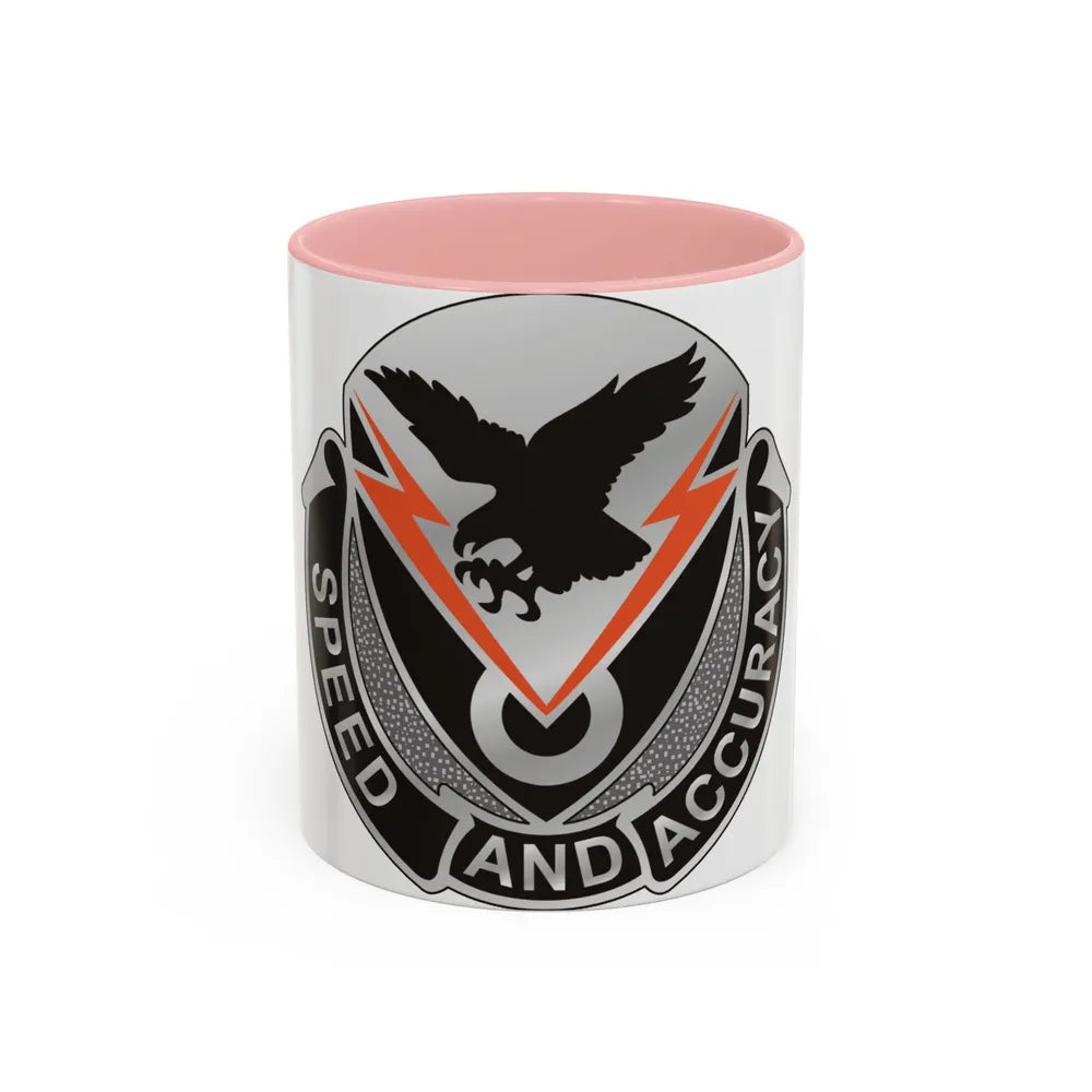 327 Signal Battalion (U.S. Army) Accent Coffee Mug-11oz-Pink-Go Mug Yourself