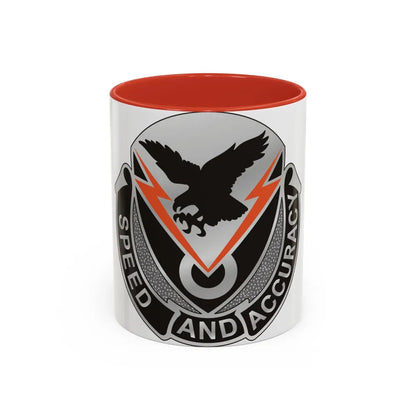 327 Signal Battalion (U.S. Army) Accent Coffee Mug-11oz-Red-Go Mug Yourself