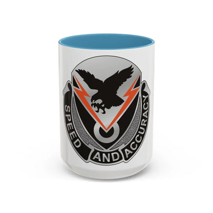 327 Signal Battalion (U.S. Army) Accent Coffee Mug-15oz-Light Blue-Go Mug Yourself