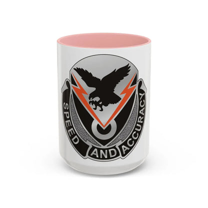 327 Signal Battalion (U.S. Army) Accent Coffee Mug-15oz-Pink-Go Mug Yourself