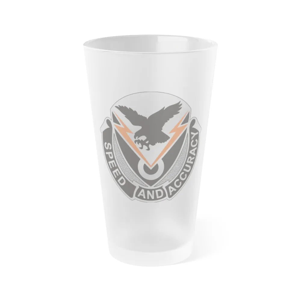 327 Signal Battalion (U.S. Army) Frosted Pint Glass 16oz-Go Mug Yourself