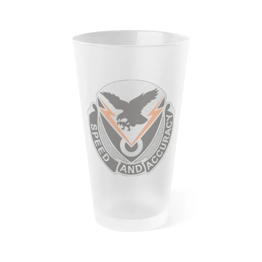 327 Signal Battalion (U.S. Army) Frosted Pint Glass 16oz-Go Mug Yourself