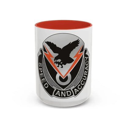 327 Signal Battalion (U.S. Army) Accent Coffee Mug 15oz Red - Go Mug Yourself