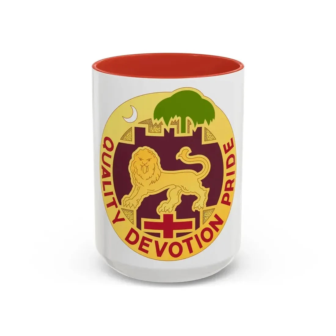 3271 US Hospital (U.S. Army) Accent Coffee Mug 15oz Red - Go Mug Yourself