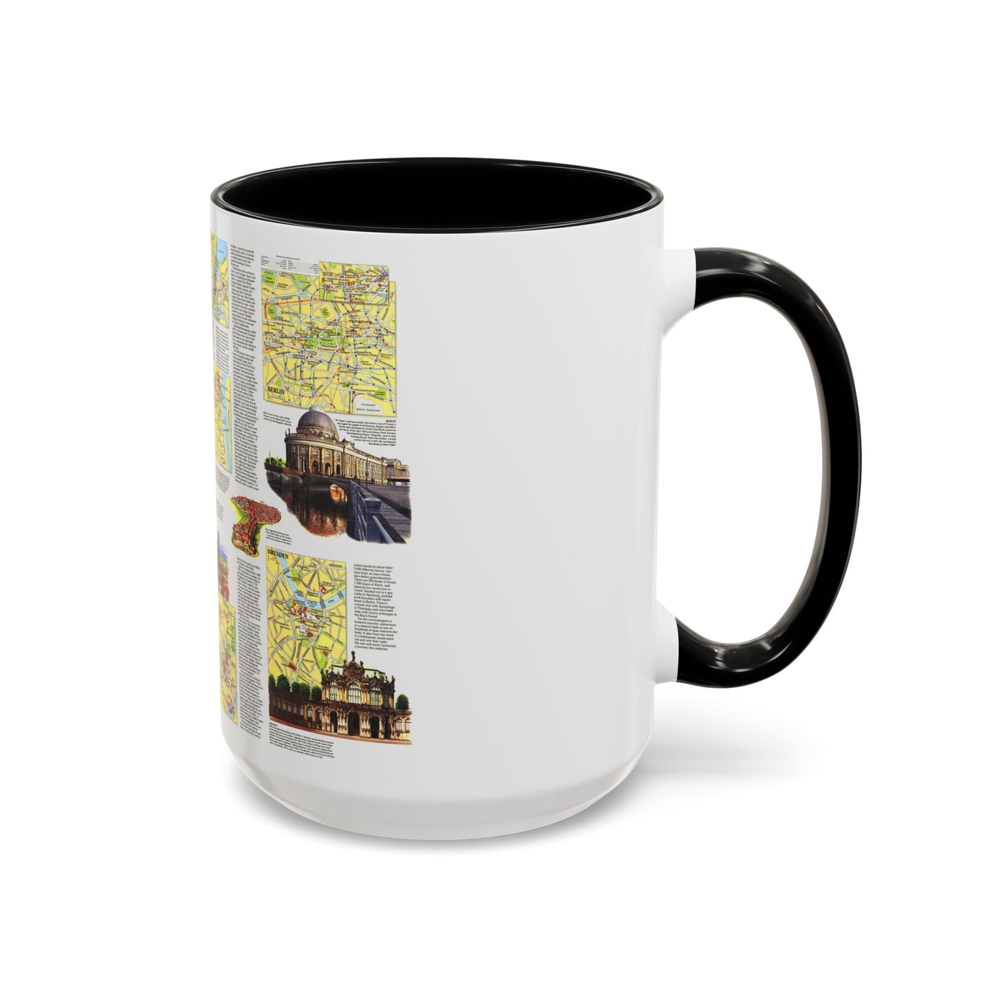 Germany - A Traveller's Map (1991) (Map) Accent Coffee Mug