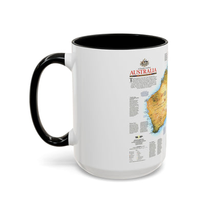 Australia - A Traveller's Look (1988) (Map) Accent Coffee Mug