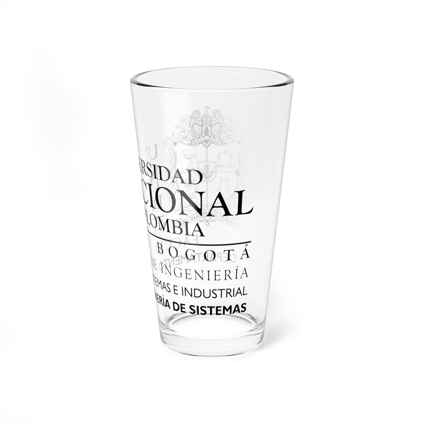 UNAL Aplicación Sistemas (Colombia) (Coat of Arms) Pint Glass 16oz
