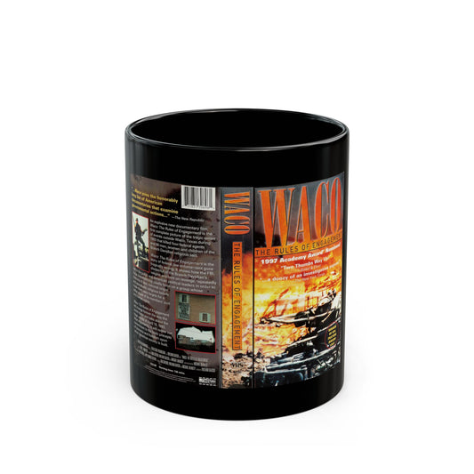 WACO THE RULES OF ENGAGEMENT (VHS COVER) - Black Coffee Mug