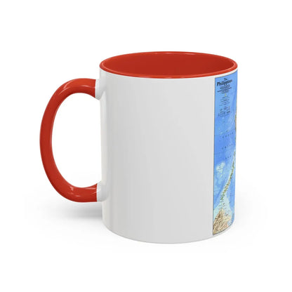 Philippines, The (1986) (Map) Accent Coffee Mug-Go Mug Yourself