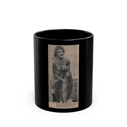 Greta Thyssen #121 - Scamp Mag. Sept. '58 - 1 Small B&W Photo (Vintage Female Icon) Black Coffee Mug-11oz-Go Mug Yourself