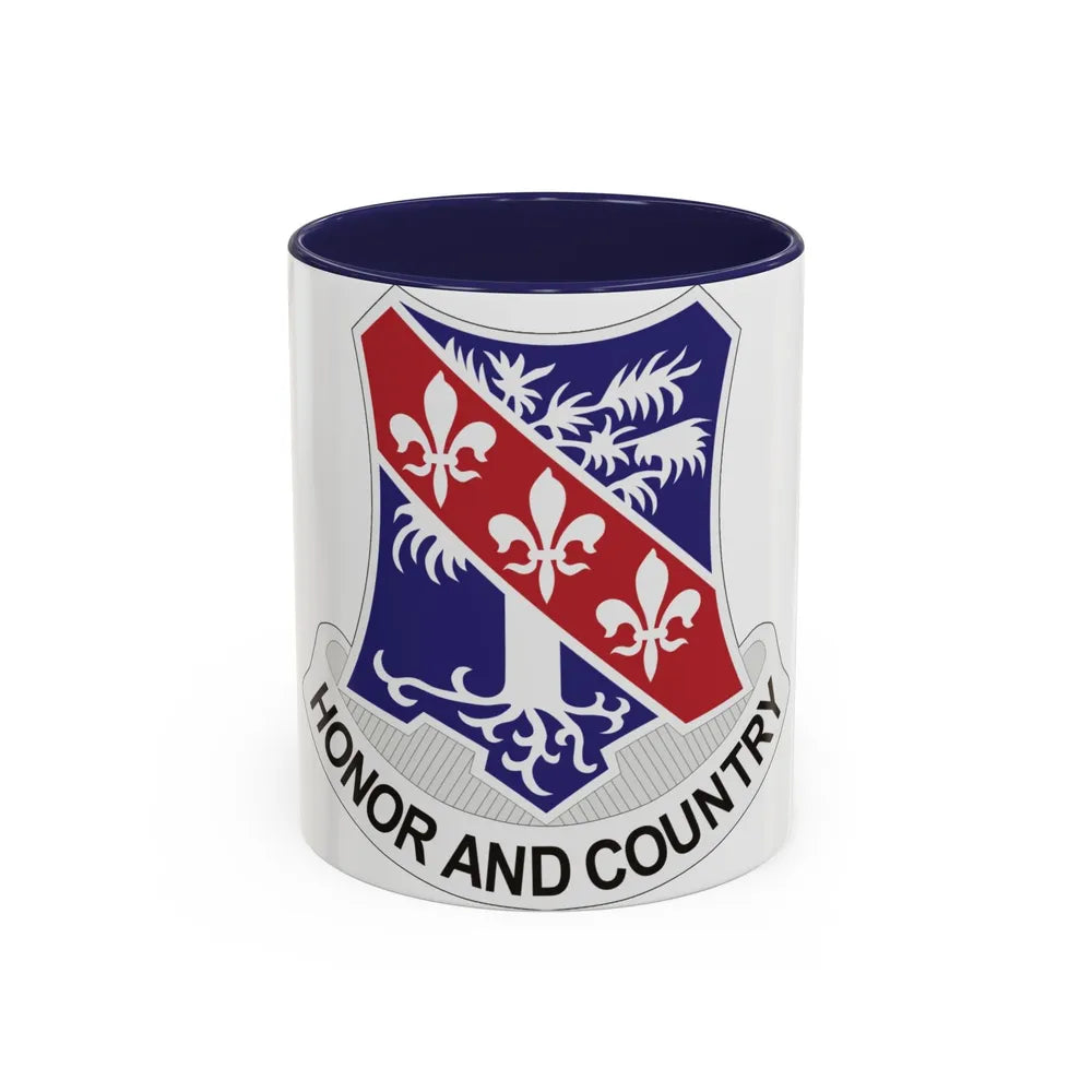 327th Infantry Regiment (U.S. Army) Accent Coffee Mug-11oz-Navy-Go Mug Yourself