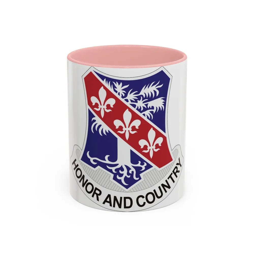 327th Infantry Regiment (U.S. Army) Accent Coffee Mug-11oz-Pink-Go Mug Yourself