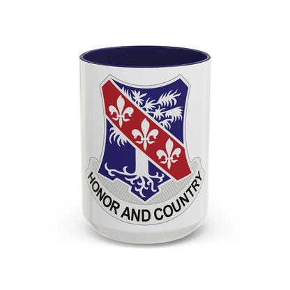 327th Infantry Regiment (U.S. Army) Accent Coffee Mug-15oz-Navy-Go Mug Yourself