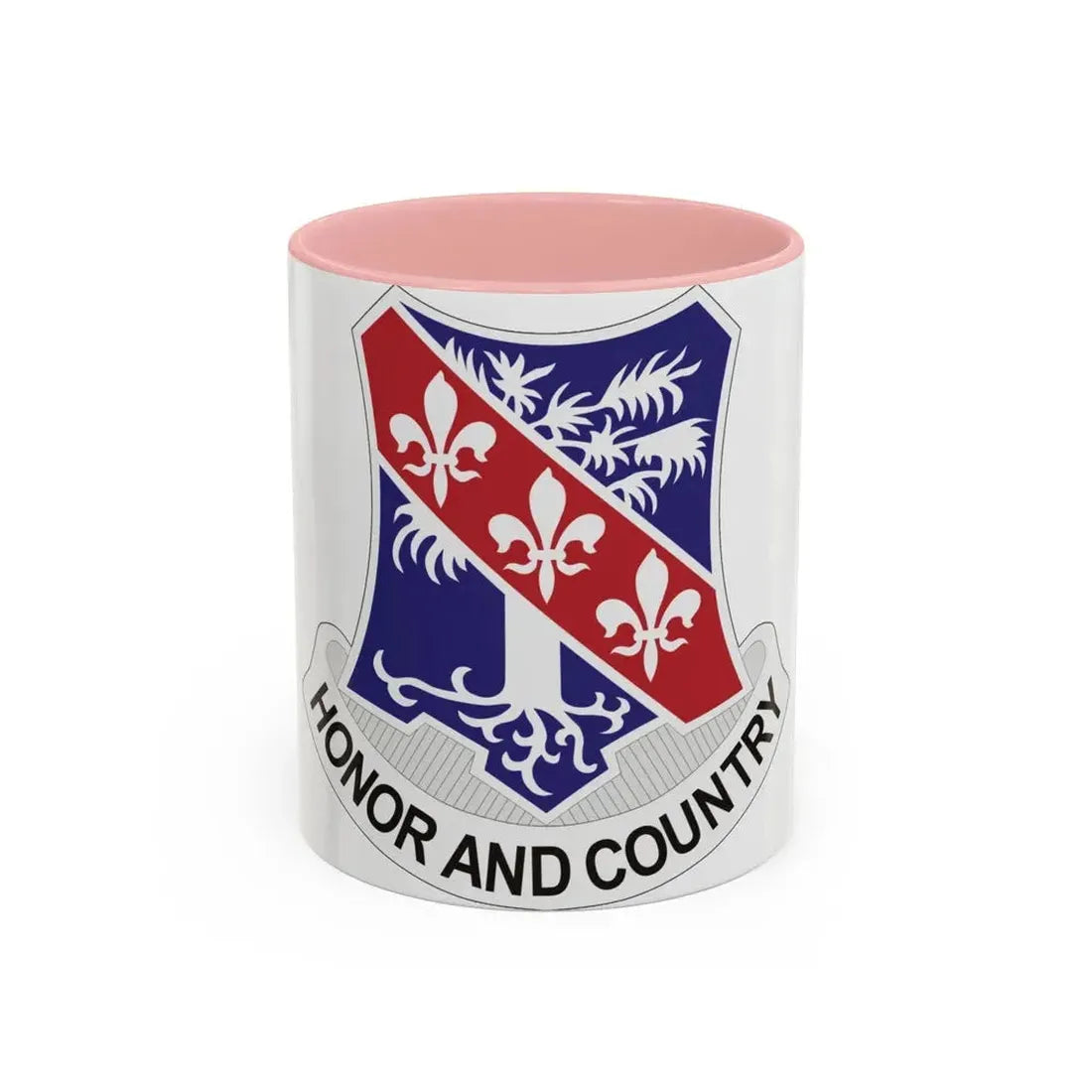 327th Infantry Regiment (U.S. Army) Accent Coffee Mug 11oz Pink - Go Mug Yourself