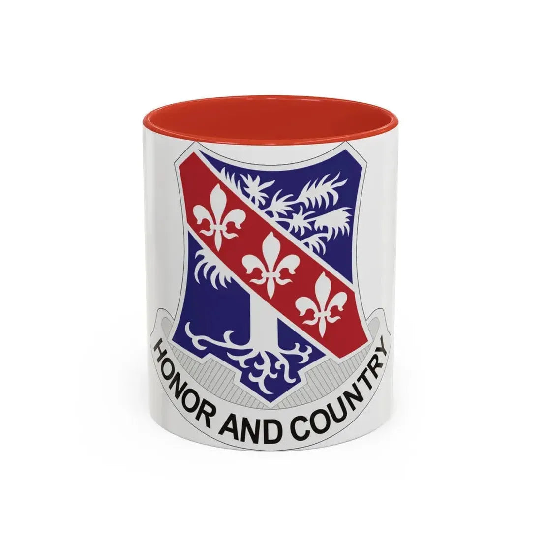 327th Infantry Regiment (U.S. Army) Accent Coffee Mug 11oz Red - Go Mug Yourself