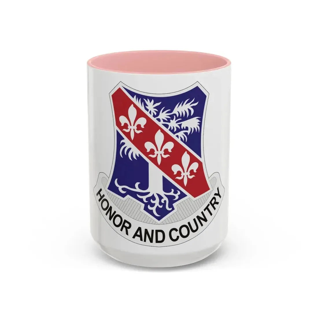 327th Infantry Regiment (U.S. Army) Accent Coffee Mug 15oz Pink - Go Mug Yourself