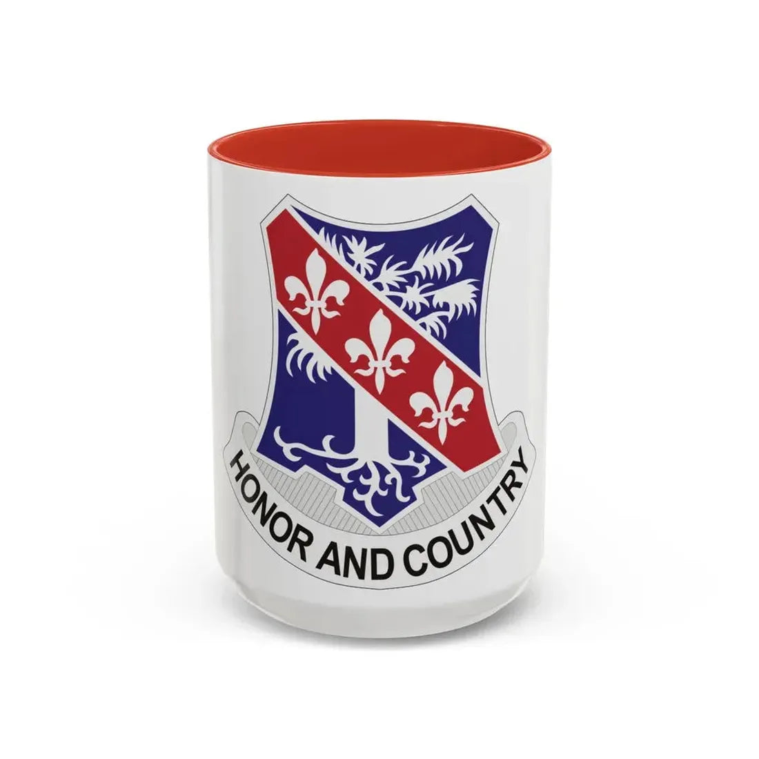 327th Infantry Regiment (U.S. Army) Accent Coffee Mug 15oz Red - Go Mug Yourself