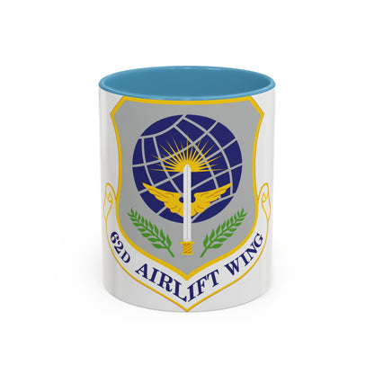 62d Airlift Wing (U.S. Air Force) Accent Coffee Mug