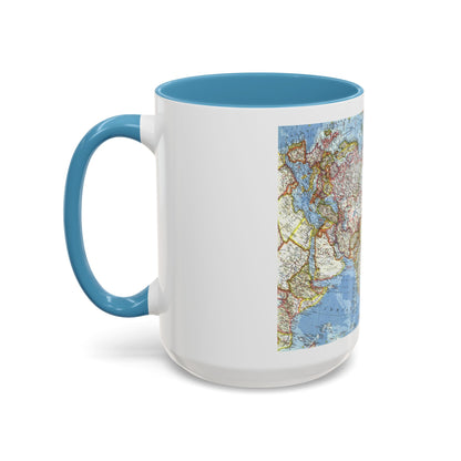 Asia and Adjacent Areas (1959) (Map) Accent Coffee Mug