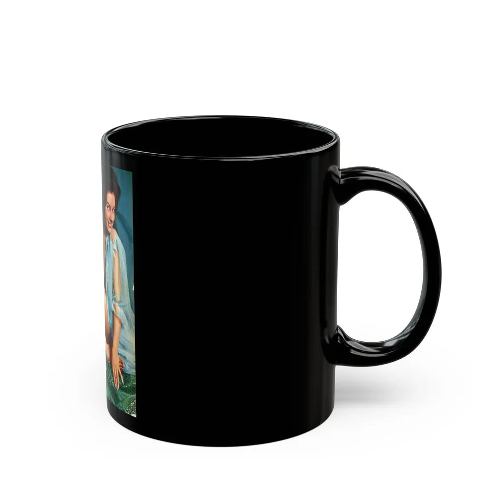 June Palmer #366 (Vintage Female Icon) Black Coffee Mug-Go Mug Yourself