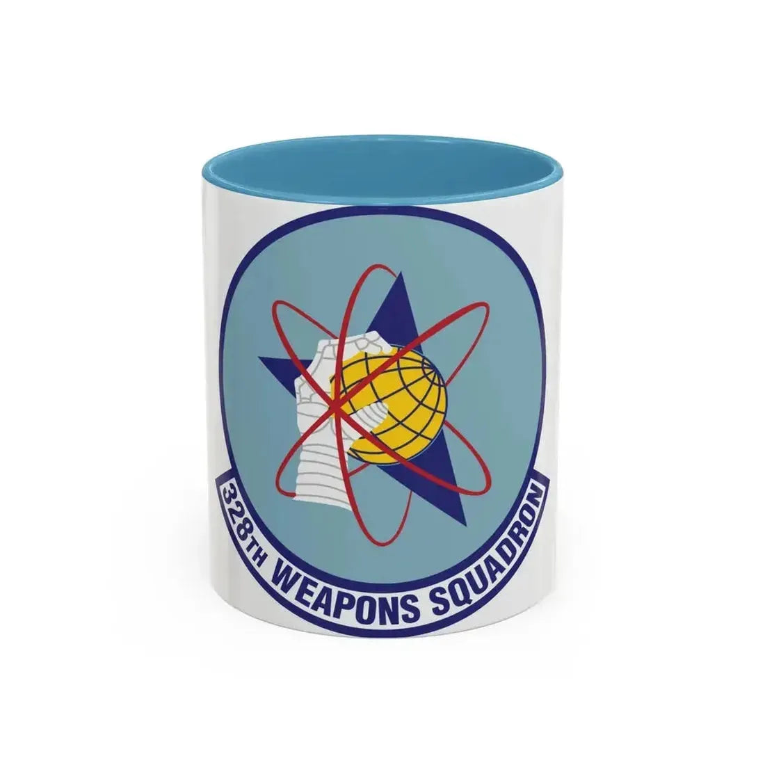 328th Weapons Squadron (U.S. Air Force) Accent Coffee Mug 11oz Light Blue - Go Mug Yourself