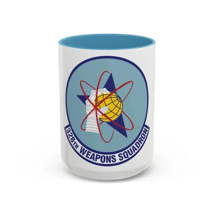 328th Weapons Squadron (U.S. Air Force) Accent Coffee Mug 15oz Light Blue - Go Mug Yourself