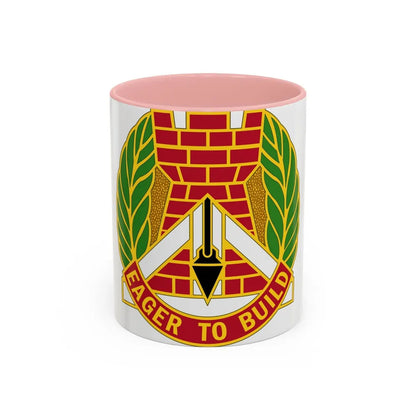 329 Engineer Group (U.S. Army) Accent Coffee Mug-11oz-Pink-Go Mug Yourself