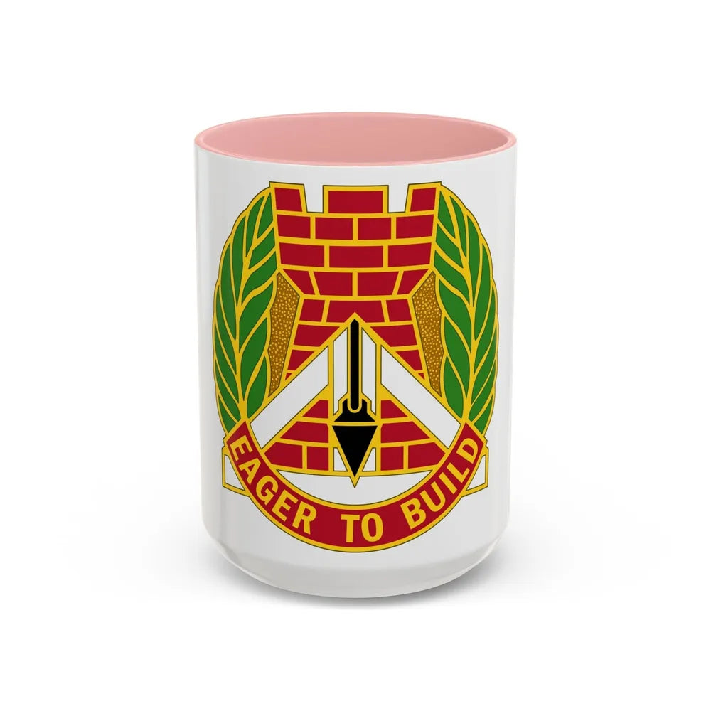 329 Engineer Group (U.S. Army) Accent Coffee Mug-15oz-Pink-Go Mug Yourself