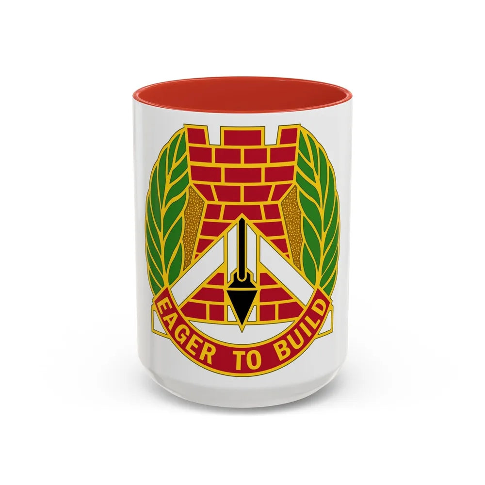 329 Engineer Group (U.S. Army) Accent Coffee Mug-15oz-Red-Go Mug Yourself