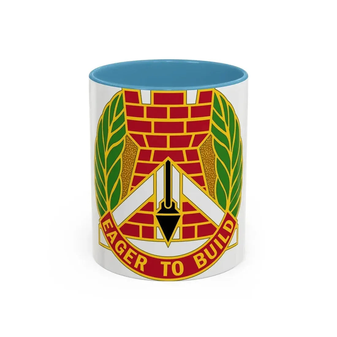 329 Engineer Group (U.S. Army) Accent Coffee Mug 11oz Light Blue - Go Mug Yourself