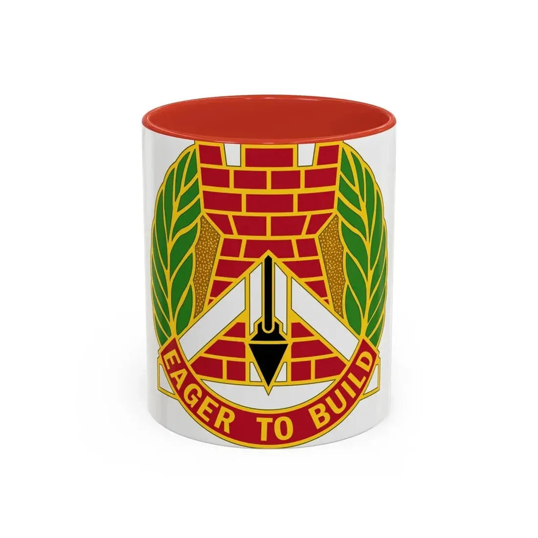 329 Engineer Group (U.S. Army) Accent Coffee Mug 11oz Red - Go Mug Yourself