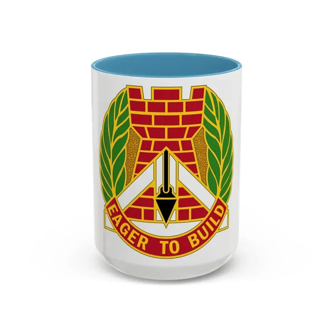 329 Engineer Group (U.S. Army) Accent Coffee Mug 15oz Light Blue - Go Mug Yourself