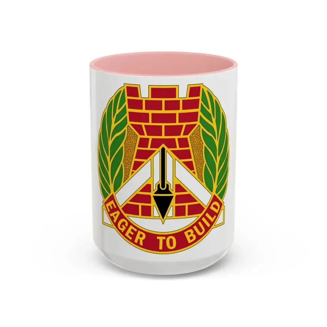 329 Engineer Group (U.S. Army) Accent Coffee Mug 15oz Pink - Go Mug Yourself