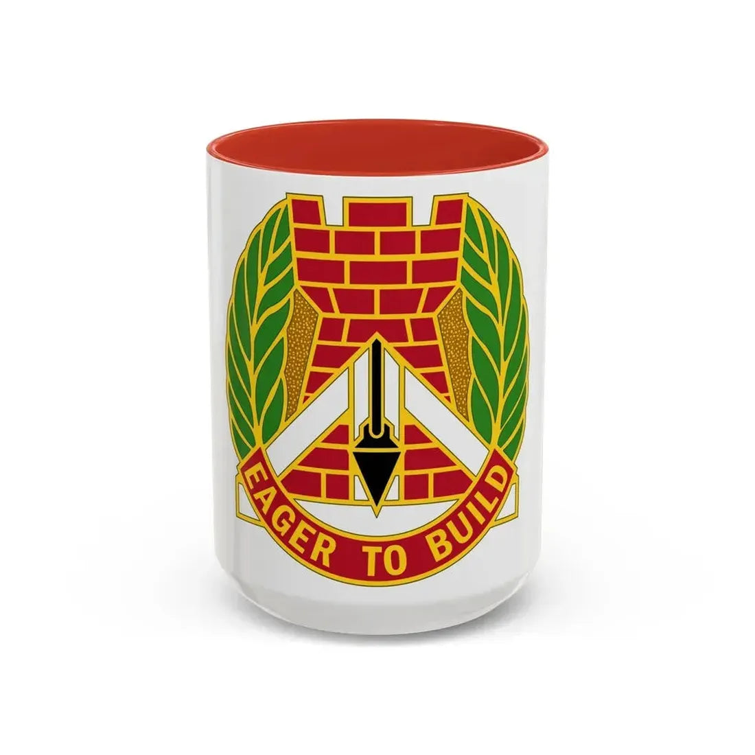 329 Engineer Group (U.S. Army) Accent Coffee Mug 15oz Red - Go Mug Yourself