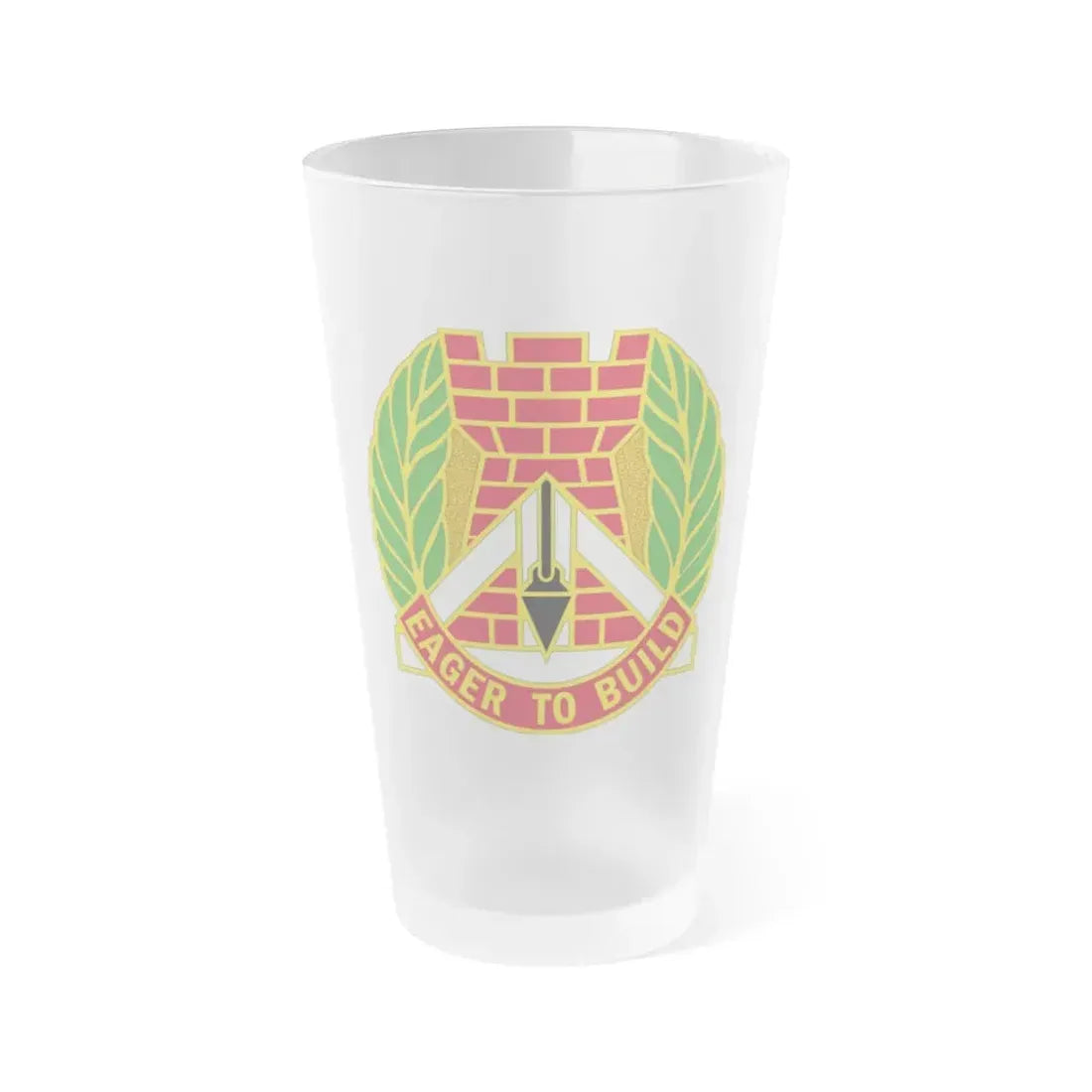 329 Engineer Group (U.S. Army) Frosted Pint Glass 16oz Default Title - Go Mug Yourself