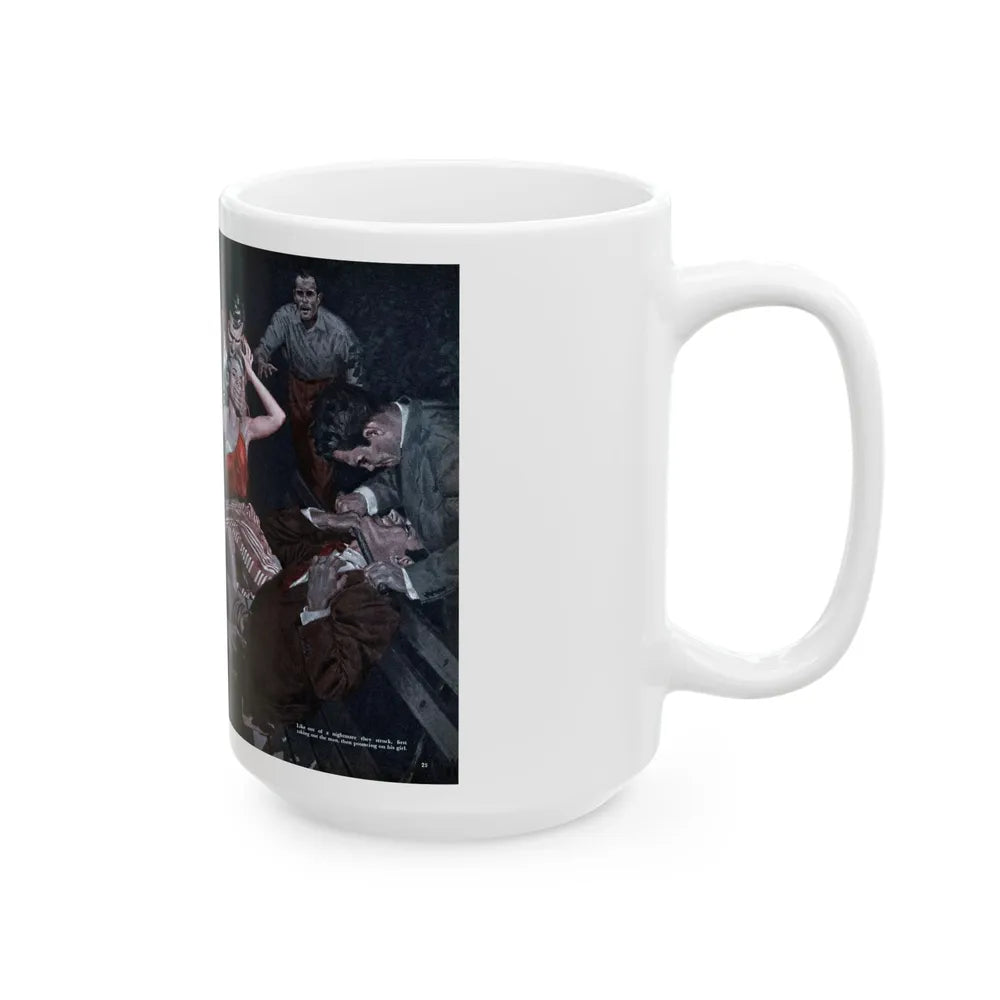 Death of a Rapist, Cavalier magazine, January 1953 - White Coffee Mug-Go Mug Yourself