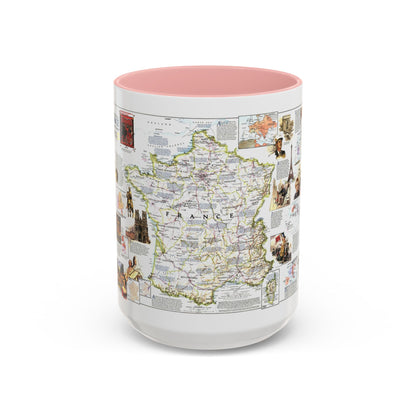 France- - Historical Evolution of a Nation (1989) (Map) Accent Coffee Mug