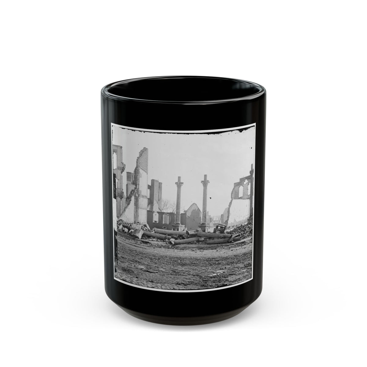 Richmond, Va. Ruins Of The Southern Express Office (Carey Street) (U.S. Civil War) Black Coffee Mug