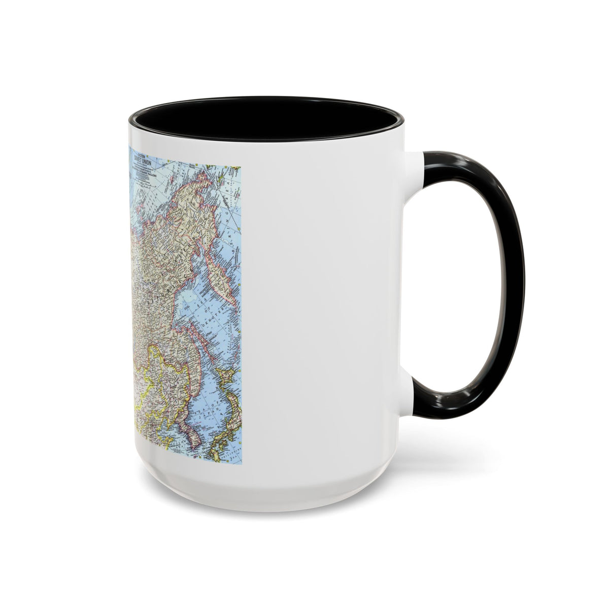 Russia - Eastern Soviet Union (1967) (Map) Accent Coffee Mug