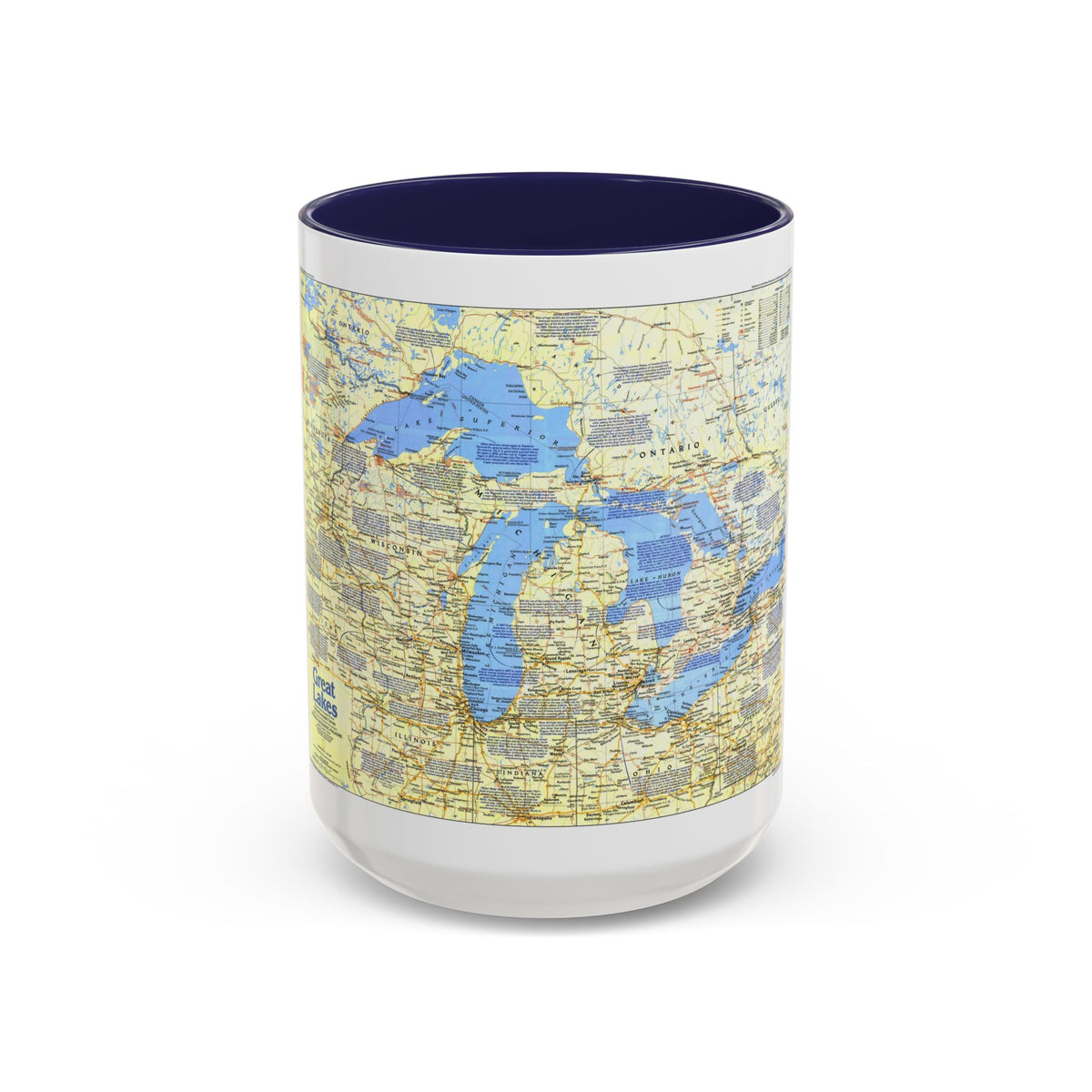 Canada - The Great Lakes 1 (1987) (Map) Accent Coffee Mug