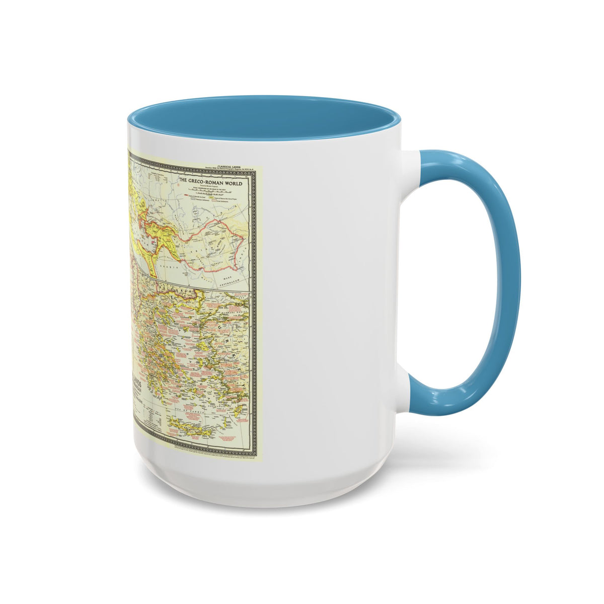 Mediterranean - Classical Lands (1949) (Map) Accent Coffee Mug