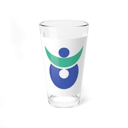 Flag of Akitakata Hiroshima (Japan) Pint Glass 16oz