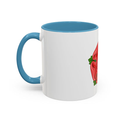 Red Rose Badge of Lancaster - Accent Coffee Mug