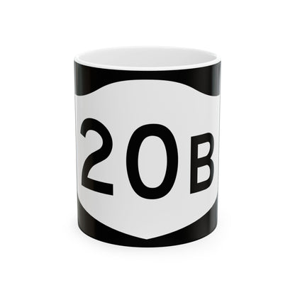 NY-20B (New York) (Road Sign) White Coffee Mug